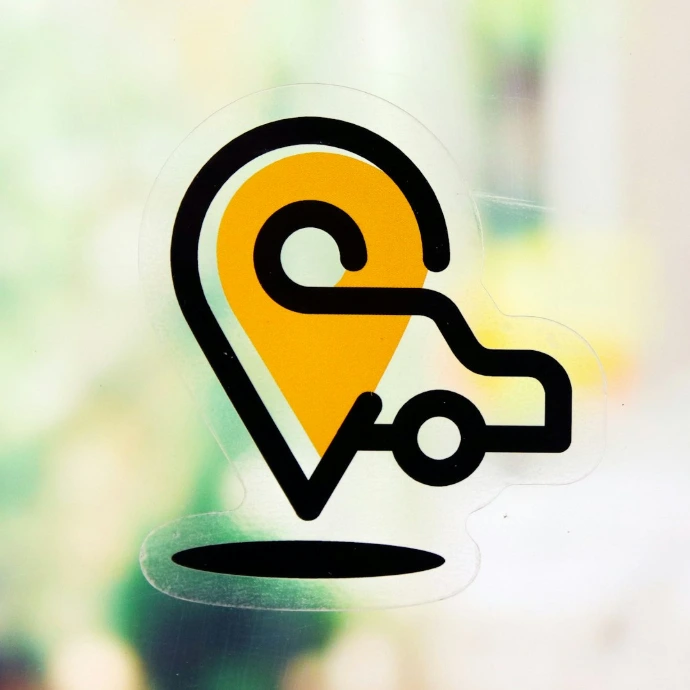 a yellow and black logo