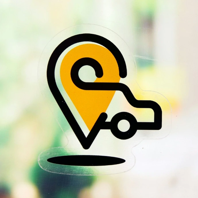 a yellow and black logo
