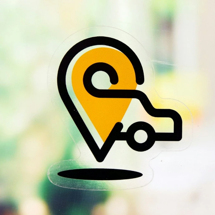 a yellow and black logo