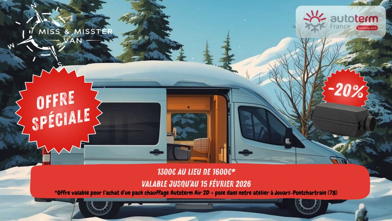 Promo 2026 -20% sur Autoterm Air 2D | Miss &amp; Misster Van