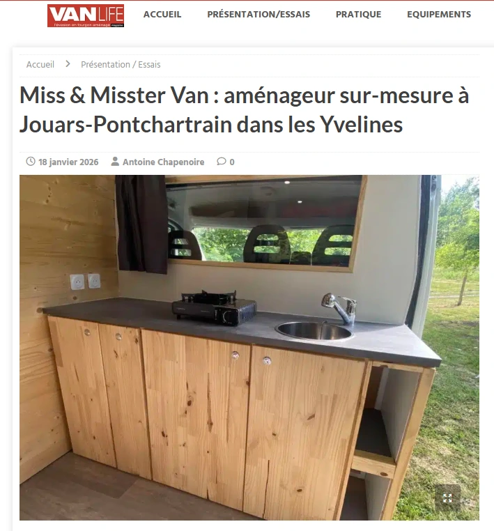 Article Miss &amp; Misster Van Vanlife magazine
