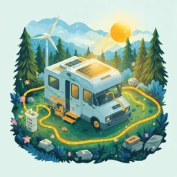 électrique et solaire van